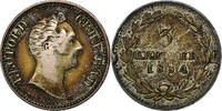 Etats allemands 3 Kreuzer BADEN, Ludwig I, Argent, KM:199 -
