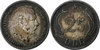Danemark 25 Öre Christian IX, Copenhagen, Argent, KM:796.1 -