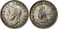 Afrique du Sud 5 Shillings George VI, Argent, KM:41 -