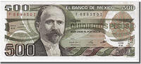 Mexique 500 Pesos Billet, 1984-08-07 -