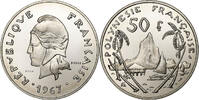 Polynésie française 50 Francs Paris, ESSAI, Nickel, KM:E3 -