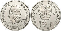 Polynésie française 10 Francs Paris, ESSAI, Nickel, KM:E1 -