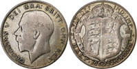 Grande-Bretagne 1/2 Crown George V, Argent, KM:818.1a -