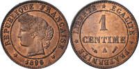 France Centime Monnaie, Cérès, Paris, Bronze, KM:826.1 -
