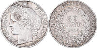 France 50 Centimes Monnaie, Cérès, Paris, Argent, Gadoury:419a -