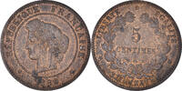 France 5 Centimes Monnaie, Cérès, Paris, Bronze, Gadoury:157a -