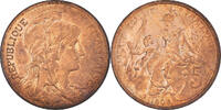 France 5 Centimes Monnaie, Dupuis, Paris, Bronze, Gadoury:165 -