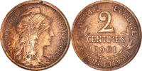 France 2 Centimes Monnaie, Dupuis, Paris, Bronze, Gadoury:107 -