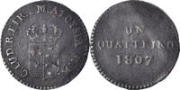 États italiens Quattrino Monnaie, Charles-Louis de Bourbon, Cuivre -