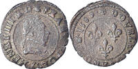 France Double Tournois Monnaie, Henri III, Saint-Lô, Cuivre -
