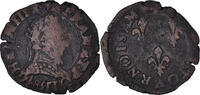 France Double Tournois 158[?] Lyon Monnaie, Henri III, Lyon, Cuivre, CGK... 32,95 EUR  + 4,95 EUR frais d'envoi