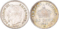 France 20 Centimes Monnaie, Napoleon III, Strasbourg, Argent -