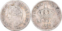 France 20 Centimes Monnaie, Napoleon III, Strasbourg, Argent -