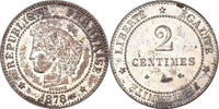 France 2 Centimes Monnaie, Cérès, Paris, Argenté, Bronze -