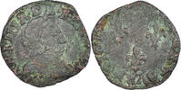 France Double Tournois Monnaie, Henri III, Cuivre -