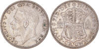 Grande-Bretagne 1/2 Crown Monnaie, George V, Argent, KM:835 -