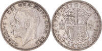 Grande-Bretagne 1/2 Crown Monnaie, George V, Argent, KM:835 -