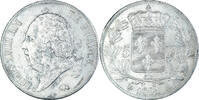 France 5 Francs Monnaie, Louis XVIII, Paris, Argent, Gadoury:614 -