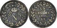 France Decime Monnaie, Napoleon I, Strasbourg, Bronze, Gadoury:195e -
