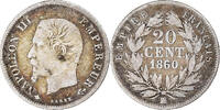 France 20 Centimes Monnaie, Napoleon III, Strasbourg, 6/5, Argent -