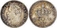 France 20 Centimes Monnaie, Napoleon III, Strasbourg, Argent -