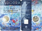 Andorre 2 Euro 70 ans de la déclaration universelle des droits de l'homme -