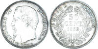 France 50 Centimes Monnaie, Napoleon III, Paris, Argent -