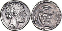 Tétradrachme Sicile, Leontinoi, Pedigree, Argent, HGC:2-667 -