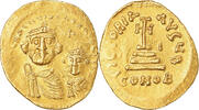 Solidus Heraclius, avec Heraclius Constantin, Constantinople, Or -