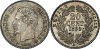 France 20 Centimes Monnaie, Napoleon III, Paris, Argent -