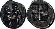 Drachm ca. 412-404 BC Thasos  Münze, Islands off Thrace, Thasos, SS+, Silber SS+