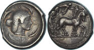 Tétradrachme Monnaie, Sicile, Gelon I, Syracuse, Argent -