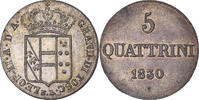 États italiens 5 quattrini Monnaie, TUSCANY, Leopold II, Florence -
