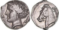 Tetradrachm ca. 320/15-300 BC Entella  Münze, Sicily, Entella, SS+, Silber, HGC:2-289 SS+