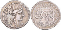 Denier Monnaie, Plaetoria, Rome, Argent, Crawford:409/2 -