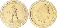 Îles Salomon Dollar Monnaie, Elizabeth II, Colosse de Rhodes, Or -