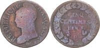 France 5 Centimes Monnaie, Dupré, Orléans, Cuivre, Gadoury:126 -