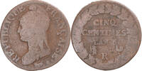 France 5 Centimes Monnaie, Dupré, Orléans, Cuivre, Gadoury:126 -