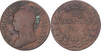France 5 Centimes Monnaie, Dupré, Strasbourg, Cuivre -