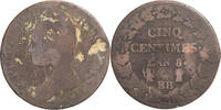 France 5 Centimes Monnaie, Dupré, Strasbourg, B, Cuivre, Gadoury:126a -