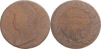 France 5 Centimes Monnaie, Dupré, Strasbourg, Cuivre, Gadoury:126a -