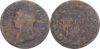 France 5 Centimes Monnaie, Dupré, Strasbourg, Cuivre, Gadoury:126a -