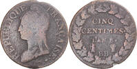 France 5 Centimes Monnaie, Dupré, Strasbourg, Cuivre, Gadoury:126a -