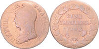 France 5 Centimes Monnaie, Dupré, Metz, Cuivre, Gadoury:126a -