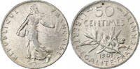 France 50 Centimes Semeuse, Paris, Argent, Gadoury:420, KM:854 -