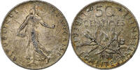 France 50 Centimes Semeuse, Paris, Argent, Gadoury:420, KM:854 -