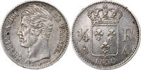 France 1/4 Franc Charles X, Paris, Argent, Gadoury:353, KM:722.1 -