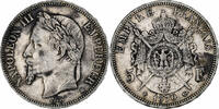 France 5 Francs Napoléon III, Strasbourg, Argent, Gadoury:739 -