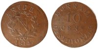 Régions françaises 10 Centimes Monnaie, FRENCH STATES, ANTWERP, Anvers, Bronze -