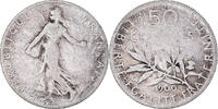 France 50 Centimes Monnaie, Semeuse, Paris, Argent, Gadoury:420 -